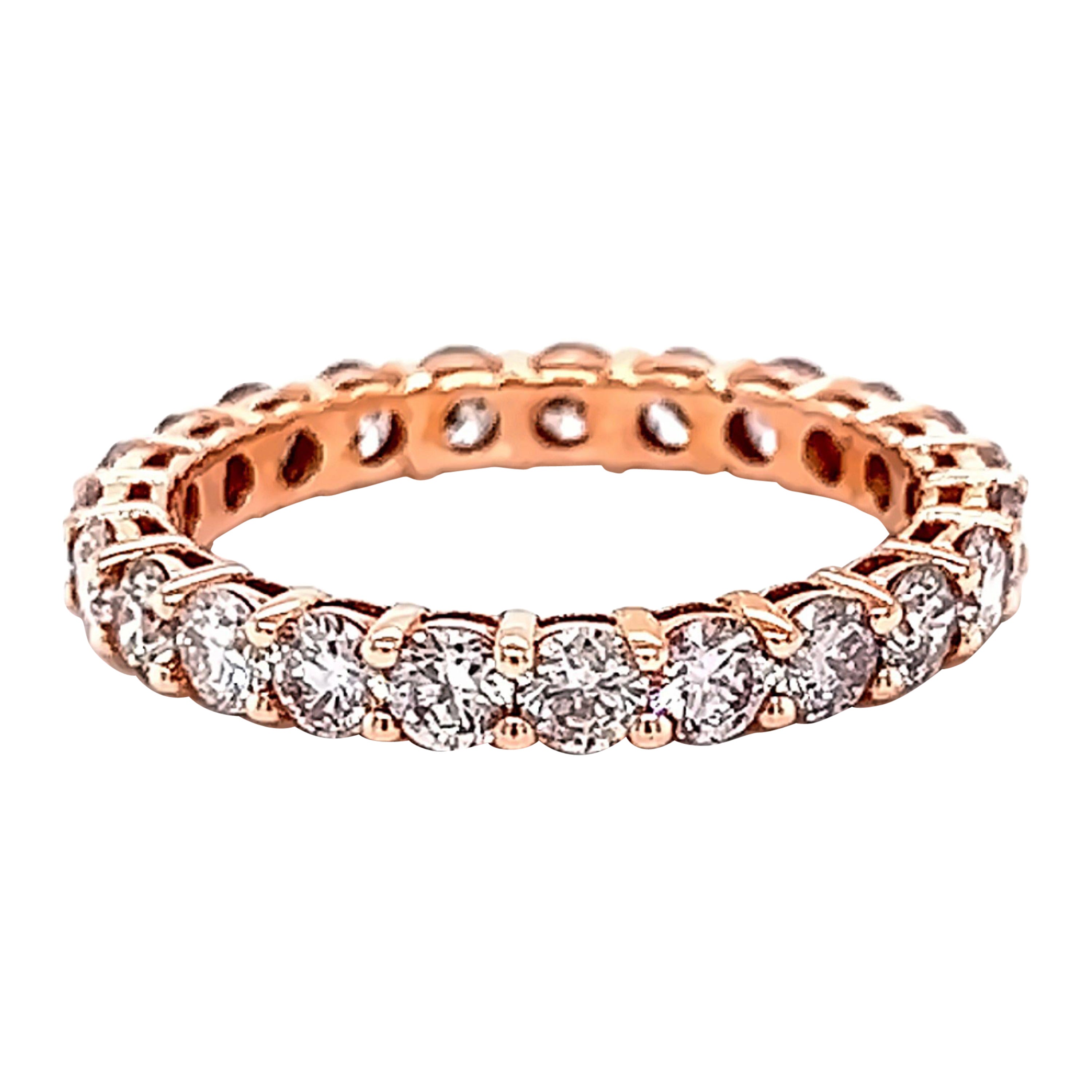 Alexander Beverly Hills 1.82ct Round Diamond Eternity Band Rose Gold 5.75