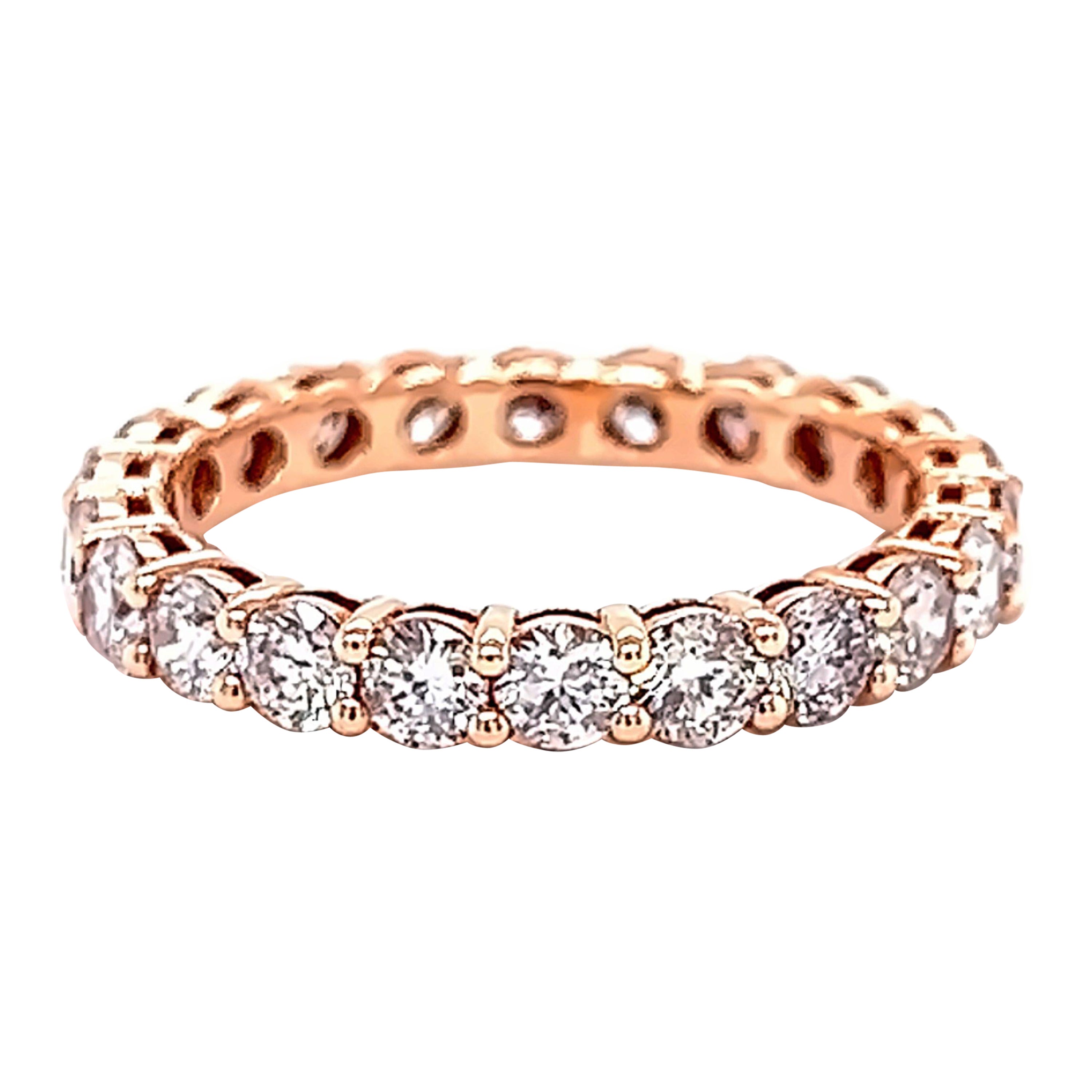 Alexander Beverly Hills 1.83ct Round Diamond Eternity Band Rose Gold 6