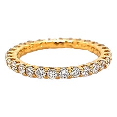 Alexander Beverly Hills 0.93ct Round Diamond Eternity Band 18k Yellow Gold 4.75
