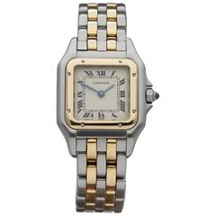 Cartier ladies Yellow Gold Stainless Steel Panthere Quartz Wristwatch Ref W3241