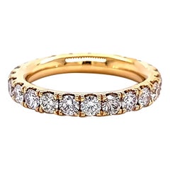 Alexander Beverly Hills - Fascia per l'eternità con diamanti rotondi da 1,83 carati in oro giallo 18 carati - 5,25