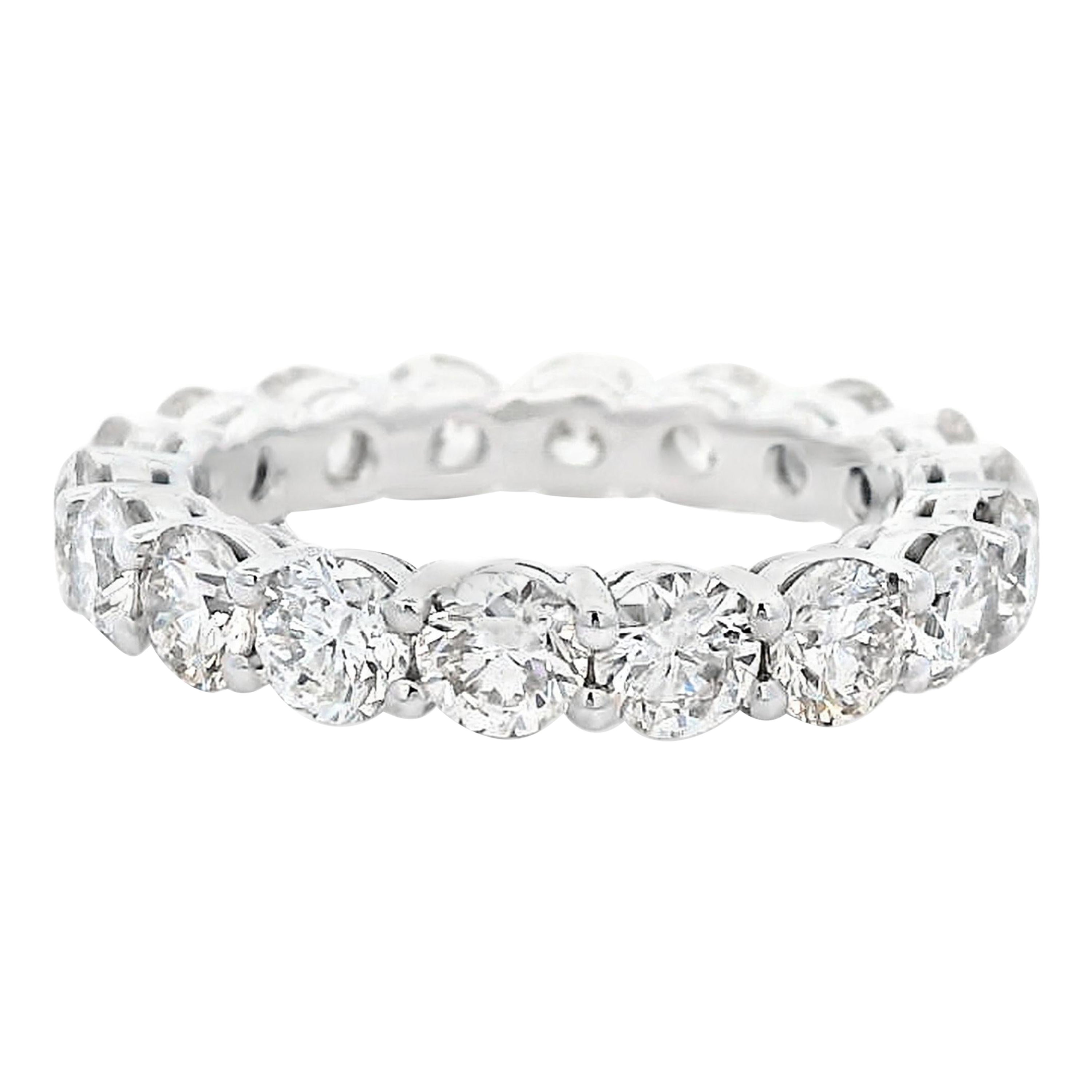 Alexander Beverly Hills 3.57ct Round Eternity Band 18k White Gold s.5.75