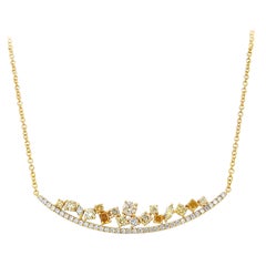 Alexander Beverly Hills 2.79ct Multi Color Diamond Pendant Necklace 18k