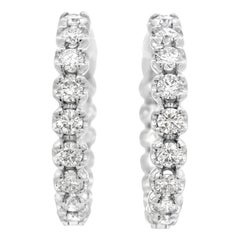 Alexander Beverly Hills Pendientes de aro con forma de diamante de 2,14 ct y oro blanco de 18k