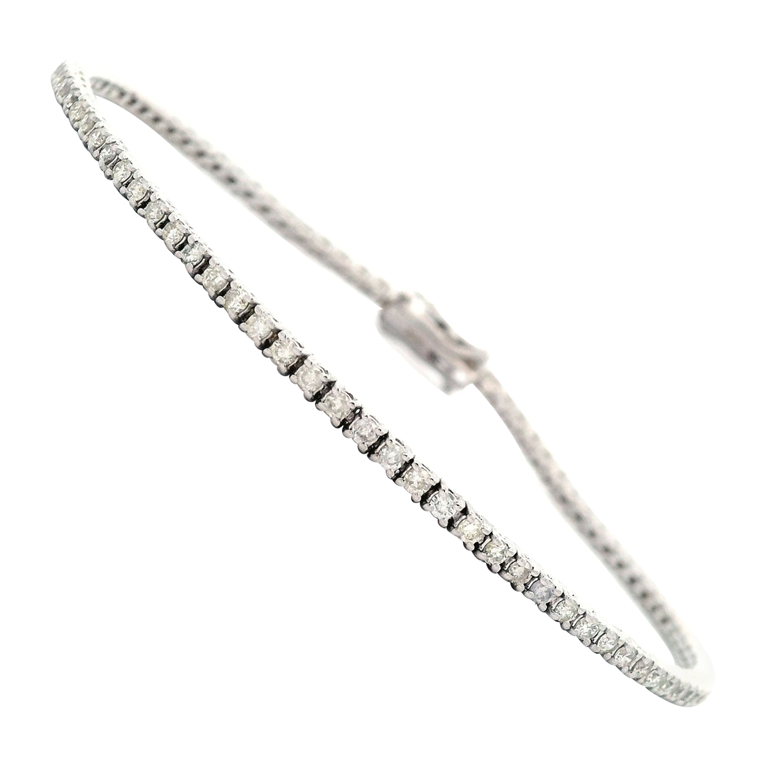 Alexander Beverly Hills 1.28ct Diamond Tennis Bracelet 18-Karat White Gold