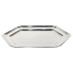 Cartier / Robert Linzeler Art Deco 950 Sterling Silver Serving Tray / Platter