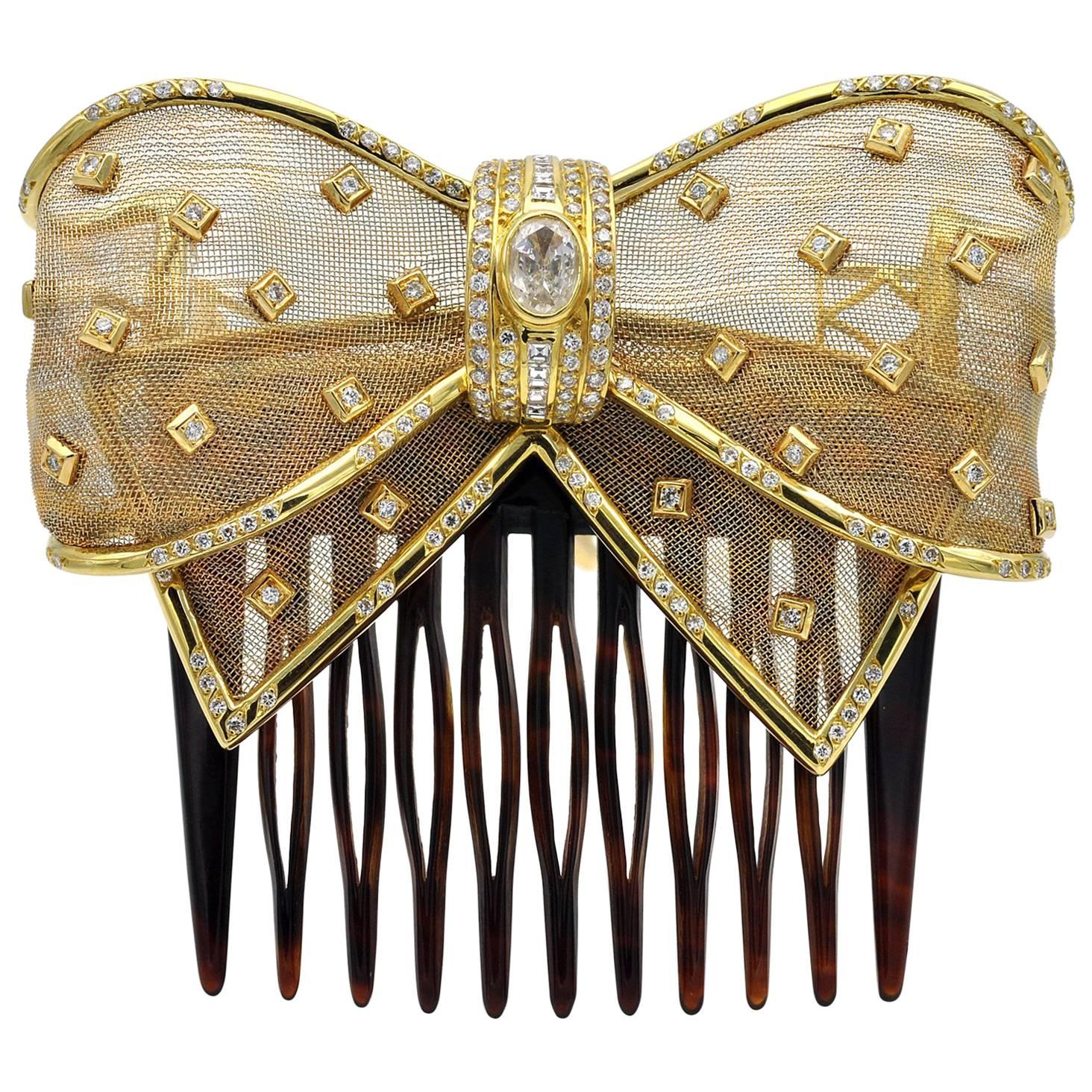 Diamond and Gold Brooch / Comb