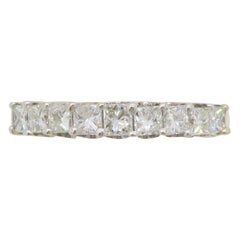 Princess Cut Diamond Band made in Yellow & White Gold