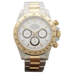 Vintage Rolex Yellow Gold Stainless Steel Daytona Inverted "6" Automatic Wristwatch