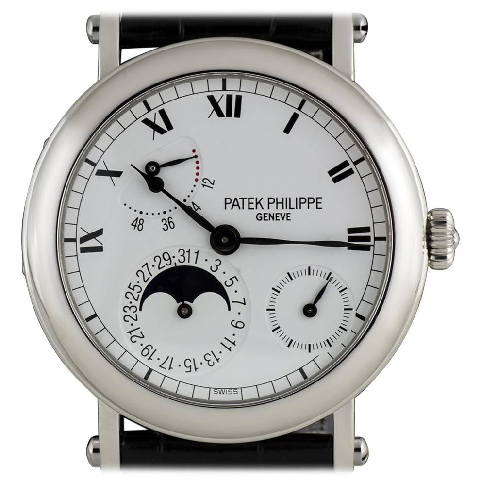 Patek Philippe Platinum Power Reserve Moonphase Wristwatch