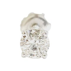 0,37 Karat natürlicher Diamant Runder Diamant-Ohrstecker aus Weißgold 14 Karat