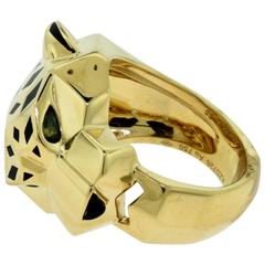Cartier Panthere de Cartier Ring Tsavorite, Onyx, & Black Lacquer Gold Ring