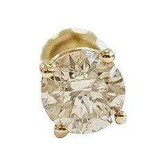 0,78 carati di diamante naturale perno rotondo in oro giallo 14 carati