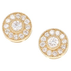 Ohrringe aus 14 Karat Gelbgold mit 0,39 Karat Diamanten