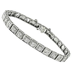 Art Deco 3.00ct Diamond Platinum Line Bracelet