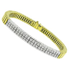 Bracelet en or bicolore avec 2,00 ct de diamant