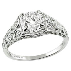 Nachlass Sophia D GIA zertifiziert 1,33 Karat Diamant-Verlobungsring