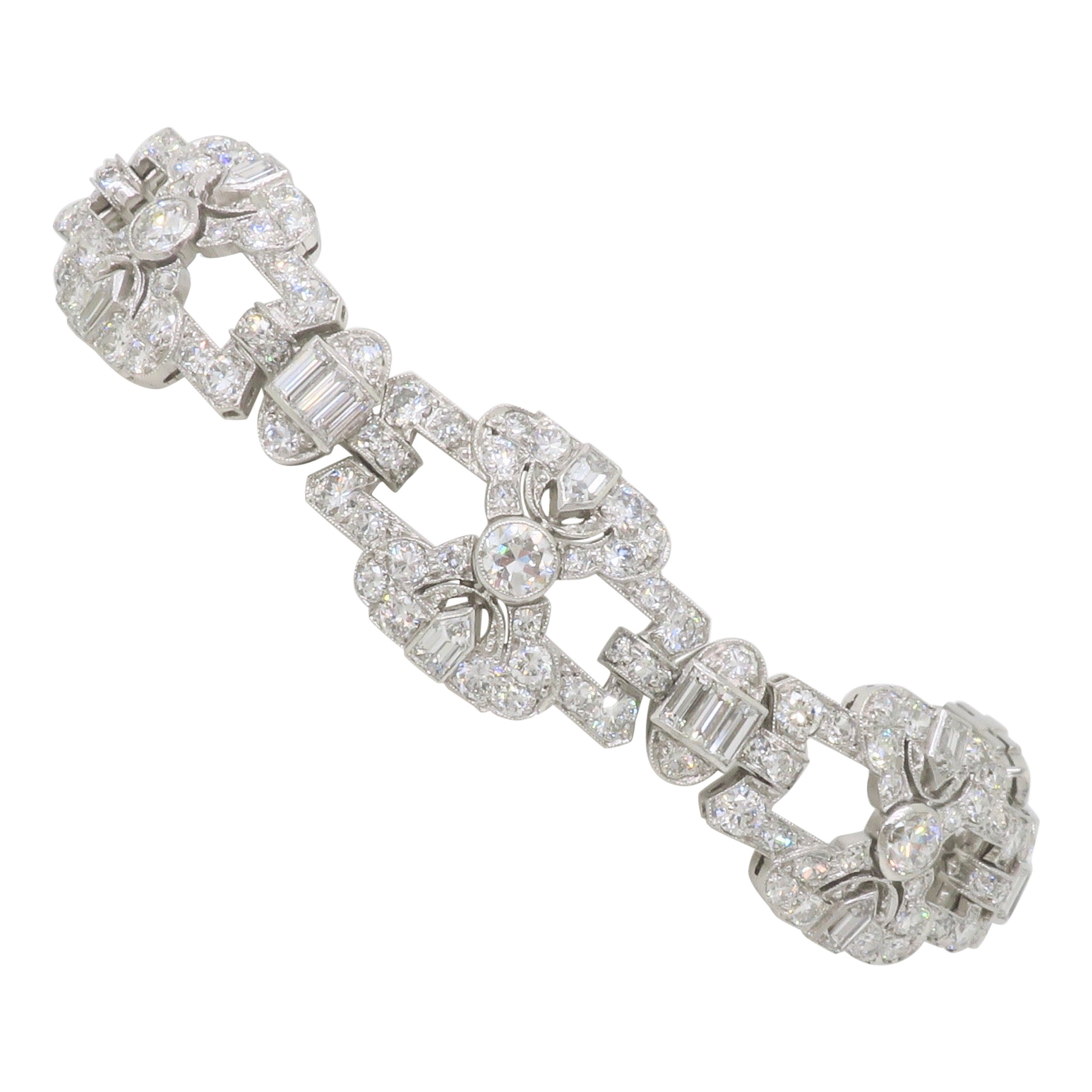 Vintage 17.26CTW Diamond Platinum Bracelet