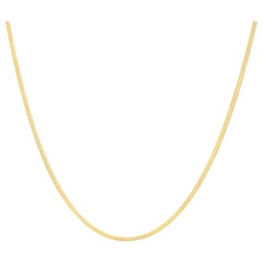 Unisex Solid 14K Yellow Gold 2.8mm Imperial Herringbone Chain Necklace- 18inches