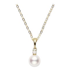 Mikimoto Akoya Cultured Pearl and Diamonds Pendent PPS602DK