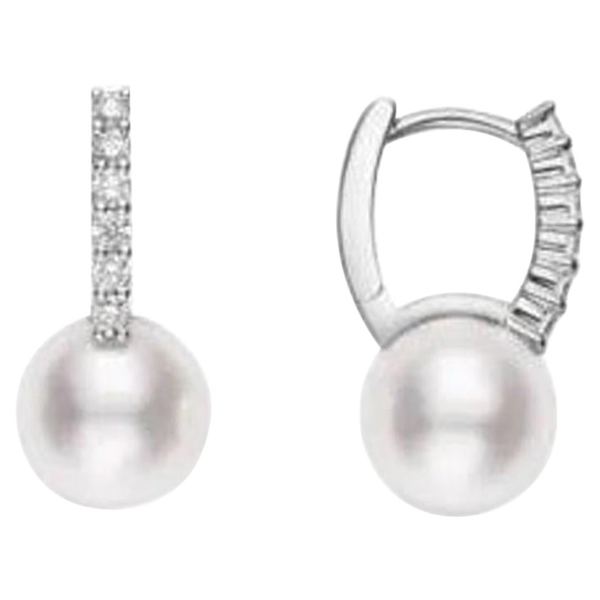 Mikimoto Akoya Cultured Pearl Earring with Diamonds MEA10228ADXW