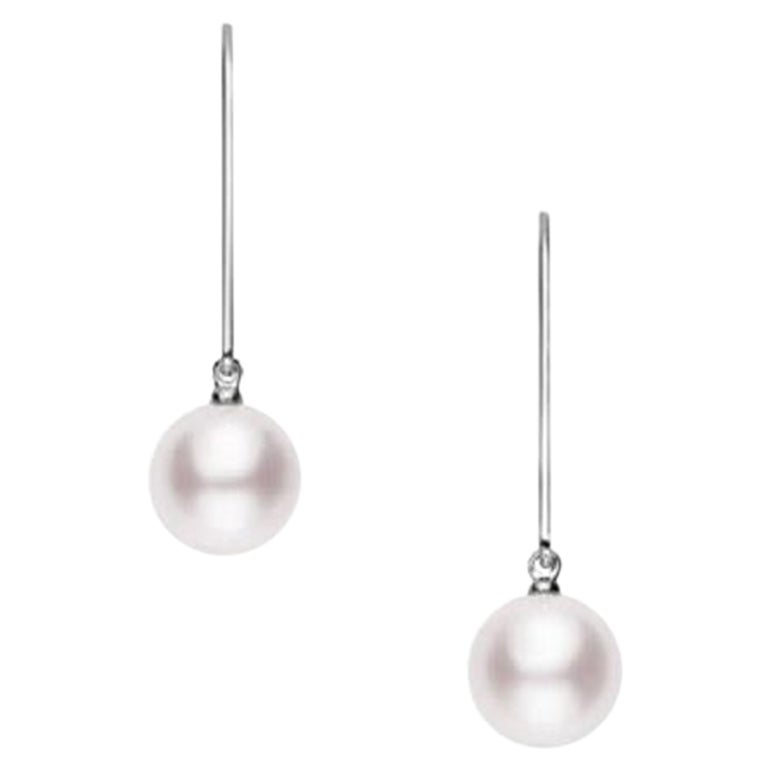 Mikimoto Akoya Cultured Pearl Earrings in 18k White Gold PEA1005W