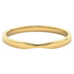 Alianza de boda de oro amarillo de 14 quilates Alianza de boda para mujeres Oro sencillo Alianza fina