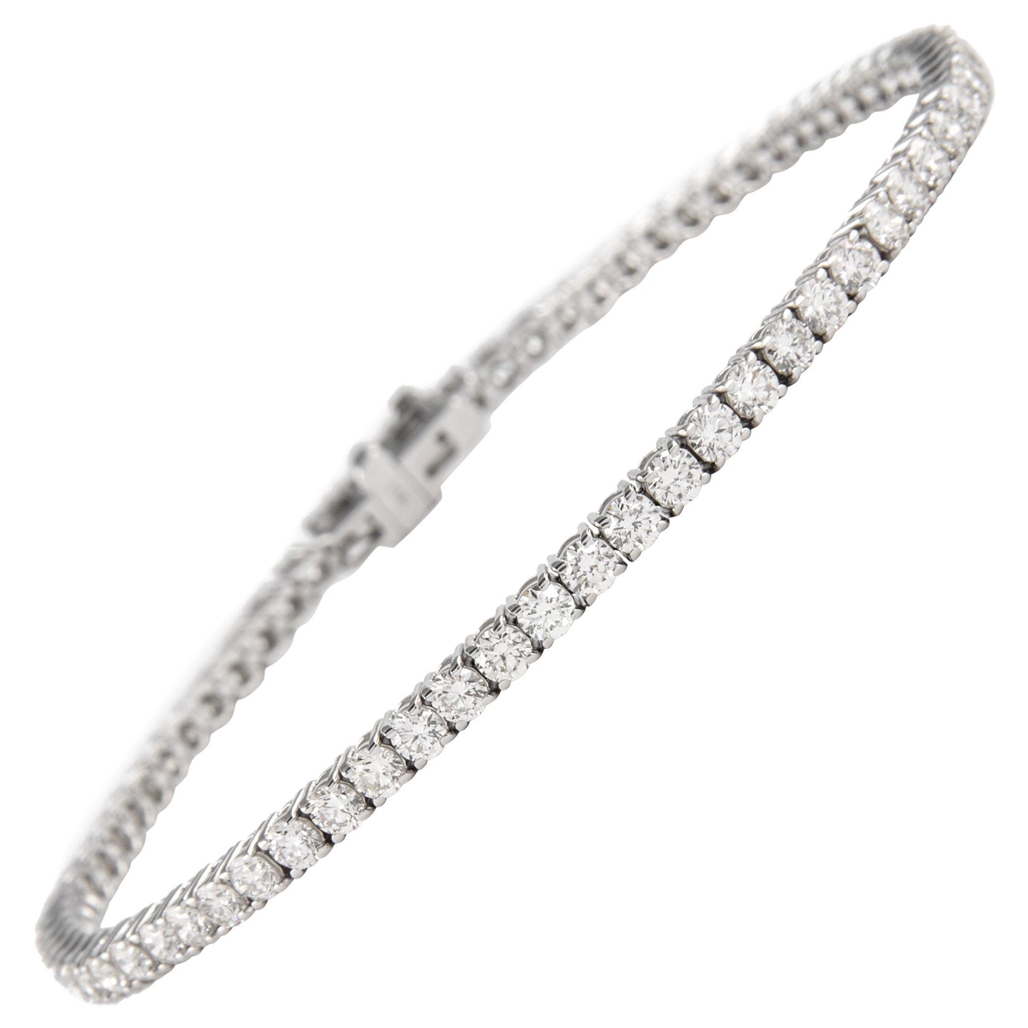 Alexander Beverly Hills 3.96ct Diamond Tennis Bracelet 18k White Gold