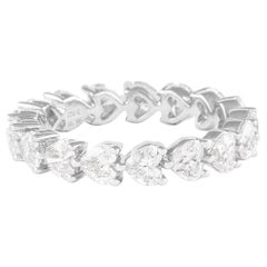 Alexander Beverly Hills 2.44 Karat Herz Diamant D/E VVS Eternity-Ring Platin