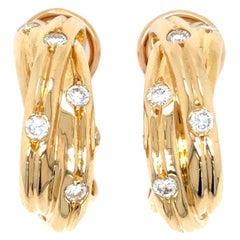 Cartier Trinity Diamond Hoop Earrings