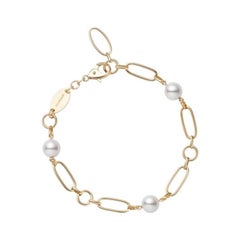 Mikimoto Bracciale con perle coltivate in oro giallo 18k M Code MDQ10059AXXK