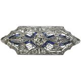 Spilla in platino con diamante Art Deco