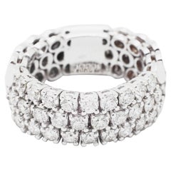FERRUCCI & CO. Flexibler Ring mit breitem Diamantband
