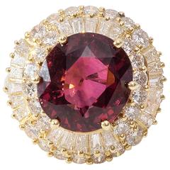 Ballerina Ring with 5 Carat Tourmaline and Diamonds 3