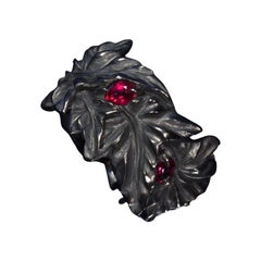 Großer Rubin-Ring Schwarz Silber Große Statement Weihnachtsgeschenkidee Rubin Hochzeitsgeschenkidee