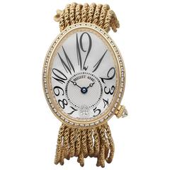 Breguet ladies Yellow Gold diamond mother of pearl dial Automatic Wristwatch