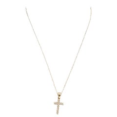 CROSS Pendant Necklace in Gold and Diamonds