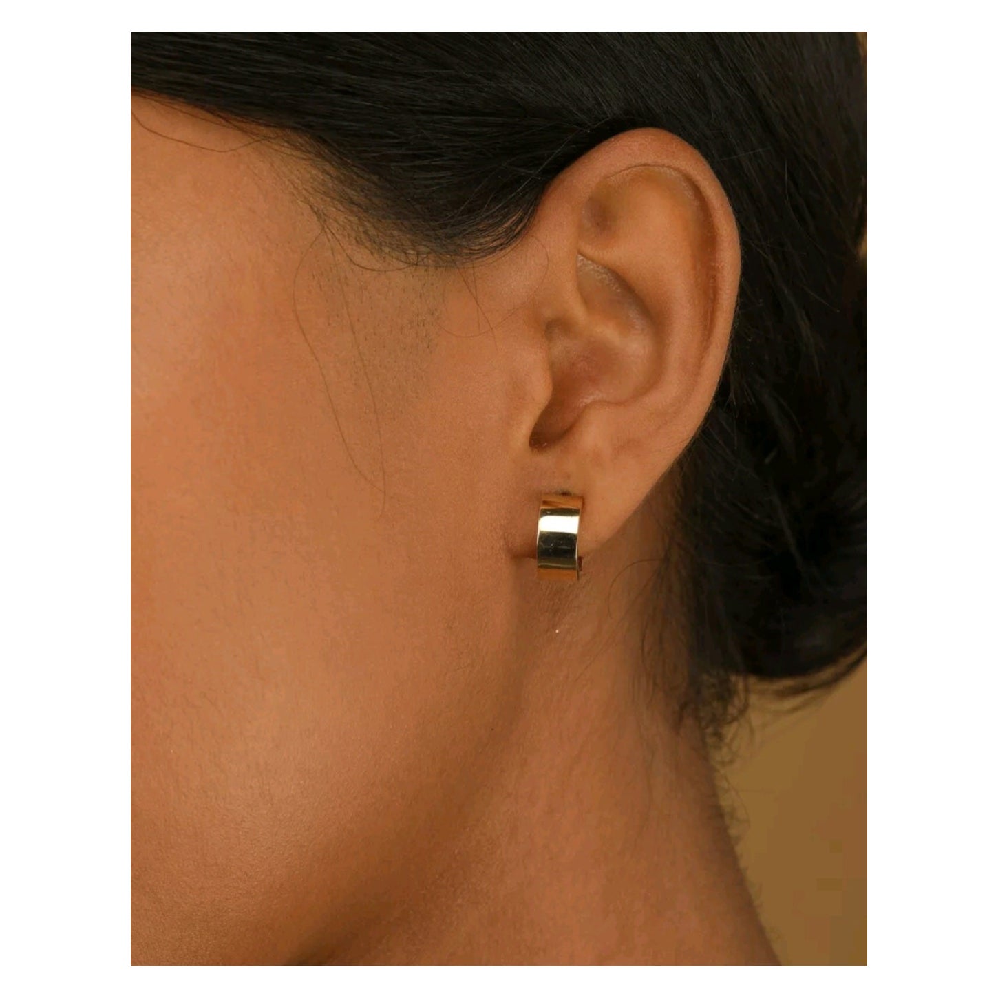 Bold Gold Huggies Earring 14k Solid gold huggies earring Anniversary Gift
