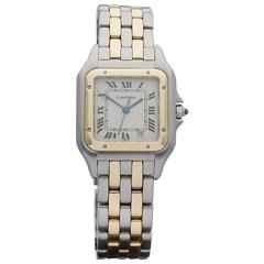 Cartier ladies Yellow Gold Stainless Steel Panthere Quartz Wristwatch Ref W3306
