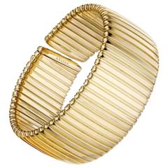 Carlo Weingrill Gold Tubogas Cuff Bracelet