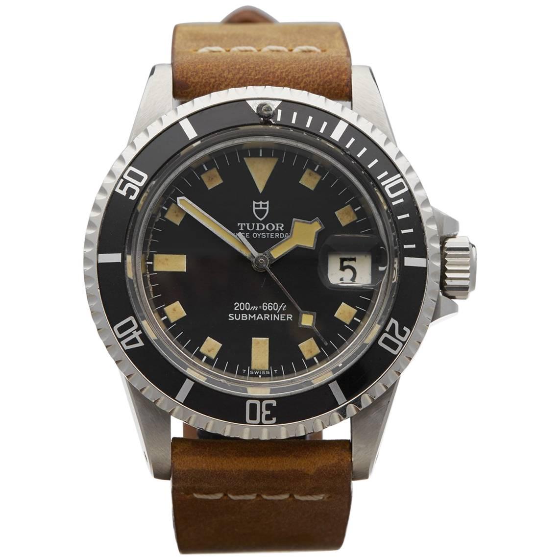 Tudor Stainless Steel Submariner Snowflake Wristwatch Ref 94110