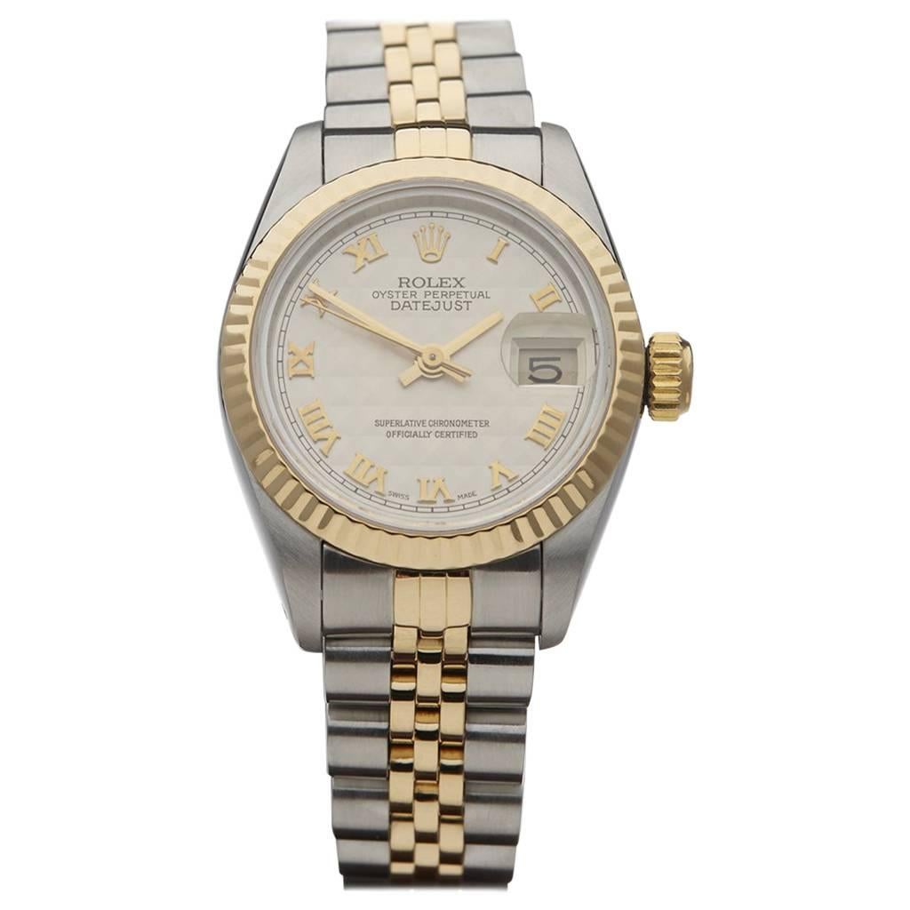 Rolex Ladies Yellow Gold Stainless Steel Datejust Automatic Wristwatch