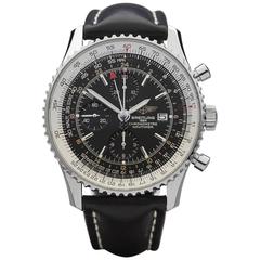 Breitling Stainless Steel Navitimer world time Automatic Wristwatch Ref A24322