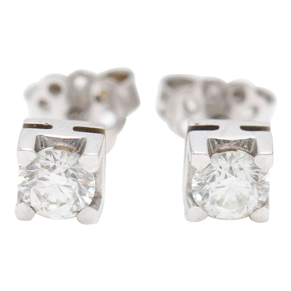 Diamond Sleepyhead Earrings in White Gold