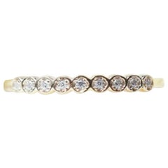 14k Gold Diamond Half Eternity Ring Women Wedding Ring Stackable Diamond Ring