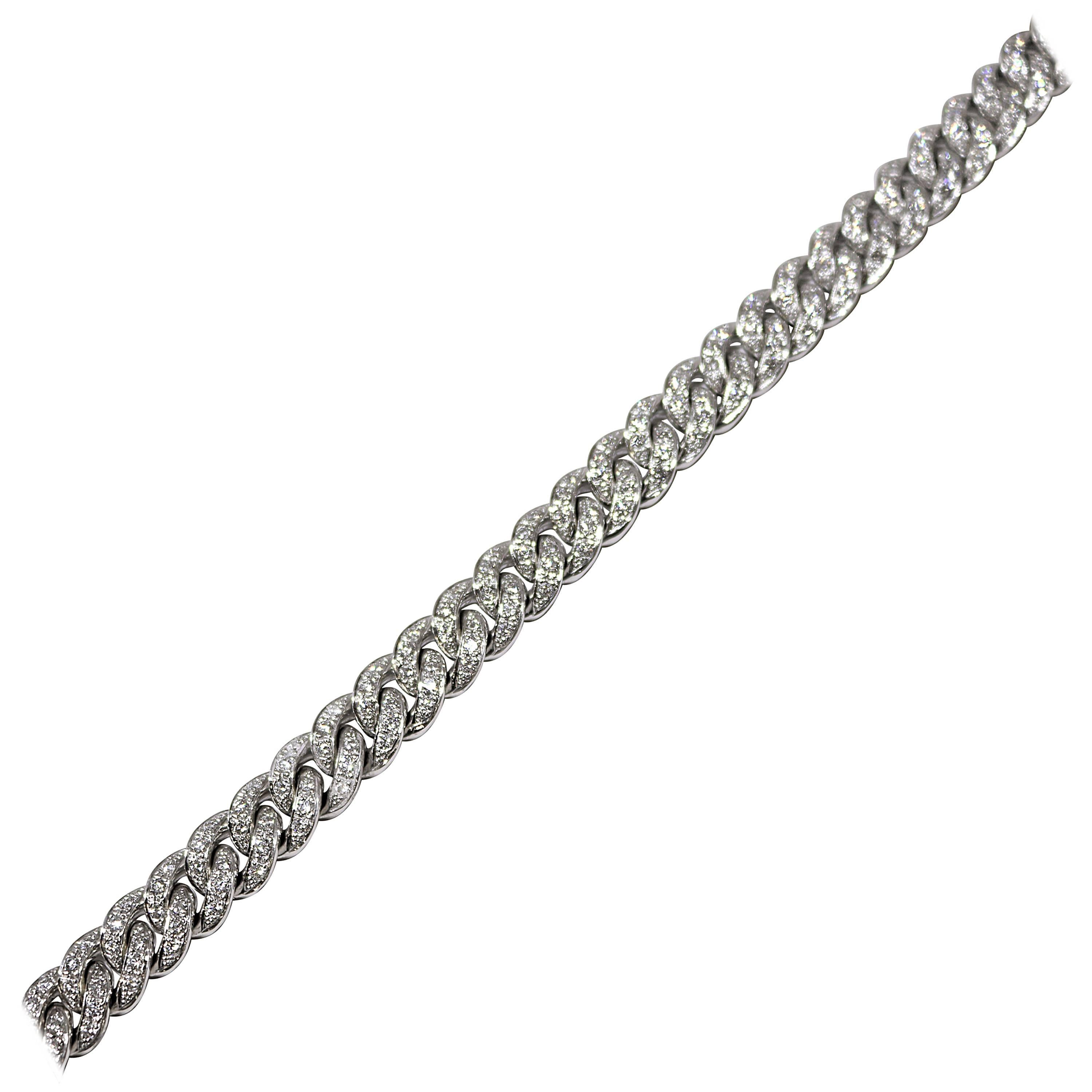 Diamond Link Bracelet  For Sale