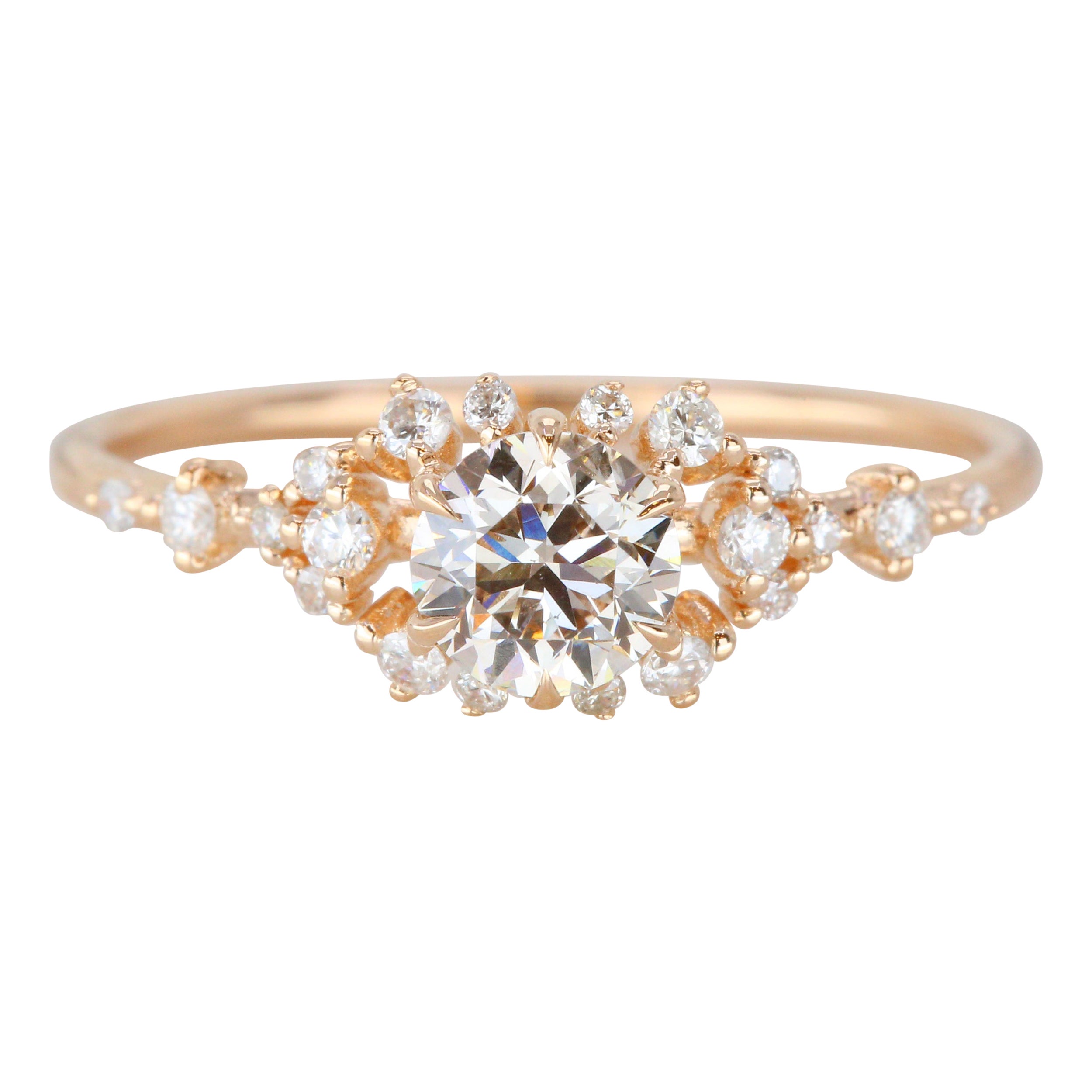 For Sale:  14K Gold Diana Model Solid Diamond Ring 0, 40 ct F/G-SI