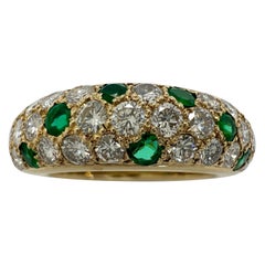 Raro anello d'epoca Cartier Greene & Greene Diamonds in oro giallo 18 carati a forma di cupola