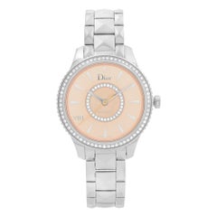 Christian Dior VIII Montaigne Damenuhr aus Stahl mit rosa Zifferblatt CD152510M002