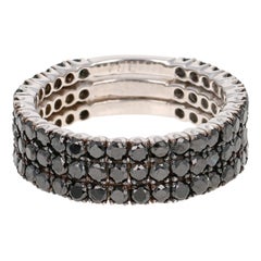 2.15 Karat Schwarzer Diamant-Weißgoldring